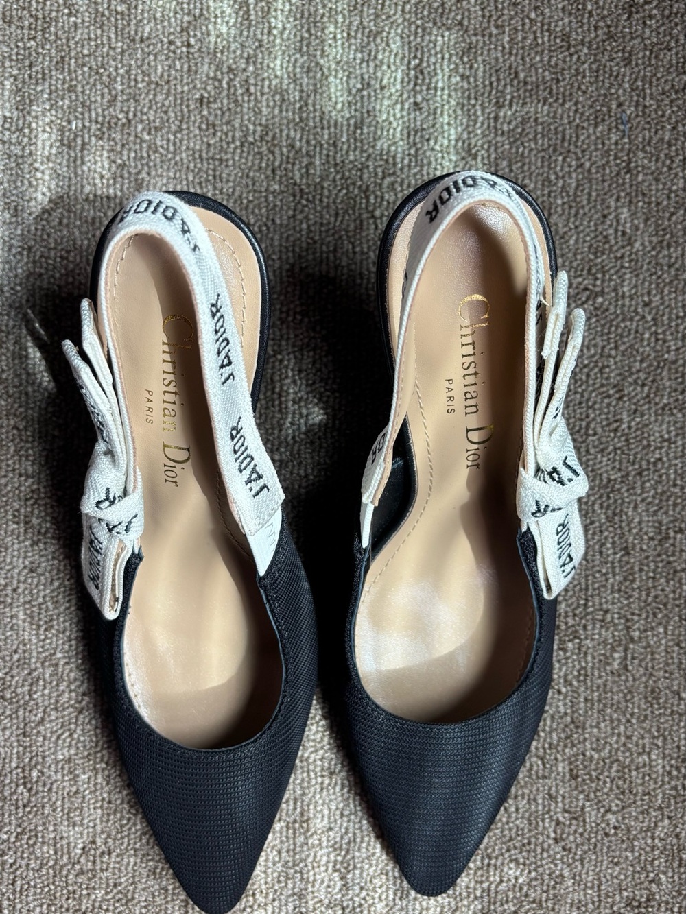 Dior J’Adior Black Slingback Pumps Size 7